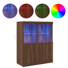 vidaXL barna tölgy színű szerelt fa tálalószekrény 81x37x100 cm (3318623) bútor