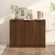 vidaXL barna tölgy színű szerelt fa tálalószekrény 90,5 x 30 x 70 cm bútor