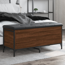 vidaXL barna tölgy színű szerelt fa tárolópad 102 x 42 x 45 cm bútor