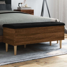 vidaXL barna tölgy színű szerelt fa tárolópad 102x42x46 cm bútor
