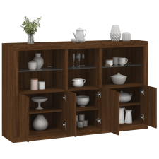 vidaXL barna tölgy színű tálalószekrény LED-ekkel 162 x 37 x 100 cm bútor