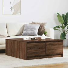 vidaXL barna tölgyfa dohányzóasztal fiókokkal 100x100x40 cm bútor