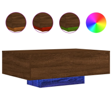 vidaXL barna tölgyszínű dohányzóasztal LED-lámpákkal 85 x 55 x 31 cm (836615) bútor