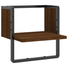 vidaXL barna tölgyszínű fali polc rúddal 30x25x30 cm (836282) bútor