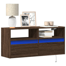 vidaXL barna tölgyszínű fali TV-szekrény LED-del 100x31x45 cm bútor
