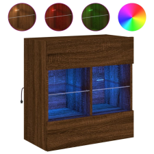 vidaXL barna tölgyszínű fali TV-szekrény LED-del 58,5x30x60,5 cm (837098) bútor