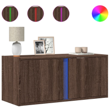 vidaXL barna tölgyszínű fali TV-szekrény LED-del 80x31x35 cm (852263) bútor