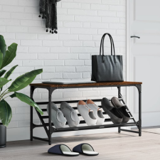 vidaXL barna tölgyszínű műfa cipőtartó 90x30x45 cm bútor