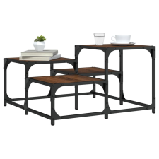 vidaXL barna tölgyszínű műfa dohányzóasztal 68x68x40 cm bútor