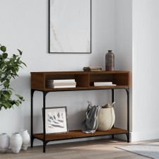 vidaXL barna tölgyszínű műfa tálalóasztal 100 x 30,5 x 75 cm bútor