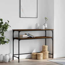 vidaXL barna tölgyszínű műfa tálalóasztal 100x35,5x75 cm bútor