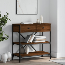 vidaXL barna tölgyszínű műfa tálalóasztal 75 x 34,5 x 75 cm bútor