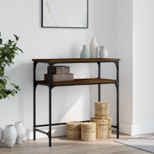 vidaXL barna tölgyszínű műfa tálalóasztal 75x35,5x75 cm bútor