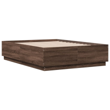 vidaXL barna tölgyszínű szerelt fa ágykeret 135 x 190 cm (3209743) ágy és ágykellék
