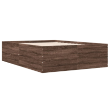 vidaXL barna tölgyszínű szerelt fa ágykeret 135 x 190 cm (3280950) ágy és ágykellék