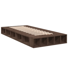 vidaXL barna tölgyszínű szerelt fa ágykeret 75 x 190 cm (3280537) ágy és ágykellék