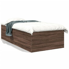 vidaXL barna tölgyszínű szerelt fa ágykeret 90 x 190 cm ágy és ágykellék