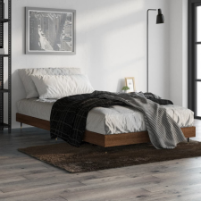 vidaXL barna tölgyszínű szerelt fa ágykeret 90 x 200 cm ágy és ágykellék