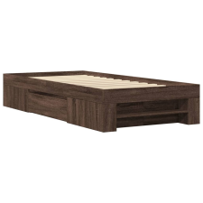 vidaXL barna tölgyszínű szerelt fa ágykeret 90 x 200 cm (3295498) ágy és ágykellék