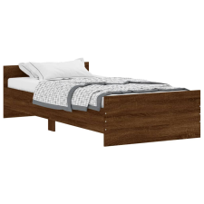vidaXL barna tölgyszínű szerelt fa ágykeret 90 x 200 cm (835931) ágy és ágykellék
