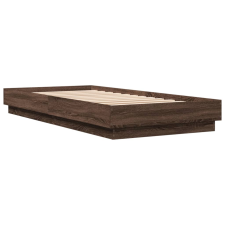 vidaXL barna tölgyszínű szerelt fa ágykeret 90 x 200 cm (839608) ágy és ágykellék