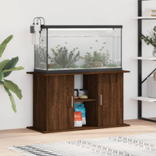 vidaXL Barna tölgyszínű szerelt fa akváriumi állvány 101x41x58 cm halfelszerelések