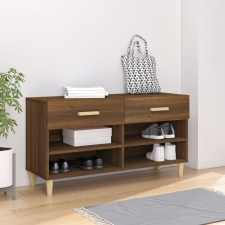 vidaXL barna tölgyszínű szerelt fa cipősszekrény 102 x 35 x 55 cm bútor