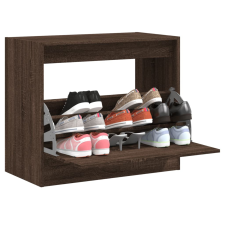 vidaXL barna tölgyszínű szerelt fa cipőszekrény 80x42x69 cm bútor
