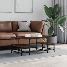 vidaXL barna tölgyszínű szerelt fa dohányzóasztal 100 x 50,5 x 40 cm bútor