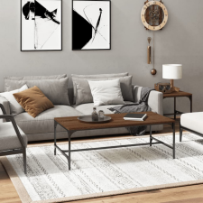 vidaXL barna tölgyszínű szerelt fa dohányzóasztal 100 x 50 x 35 cm bútor