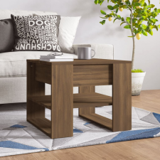 vidaXL barna tölgyszínű szerelt fa dohányzóasztal 55,5 x 55 x 45 cm bútor