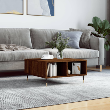 vidaXL barna tölgyszínű szerelt fa dohányzóasztal 60 x 60 x 30 cm bútor