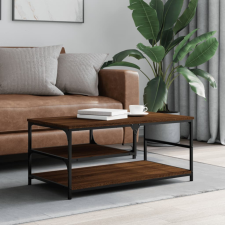 vidaXL barna tölgyszínű szerelt fa dohányzóasztal 90 x 49 x 40 cm bútor