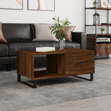 vidaXL barna tölgyszínű szerelt fa dohányzóasztal 90 x 50 x 40 cm bútor