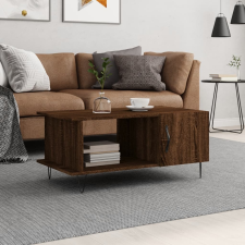 vidaXL barna tölgyszínű szerelt fa dohányzóasztal 90 x 50 x 40 cm bútor