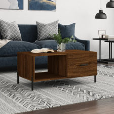 vidaXL barna tölgyszínű szerelt fa dohányzóasztal 90 x 50 x 40 cm bútor