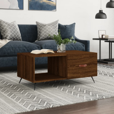 vidaXL barna tölgyszínű szerelt fa dohányzóasztal 90 x 50 x 40 cm bútor