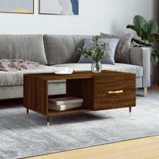 vidaXL barna tölgyszínű szerelt fa dohányzóasztal 90 x 50 x 40 cm bútor