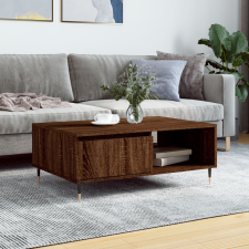 vidaXL barna tölgyszínű szerelt fa dohányzóasztal 90 x 60 x 35 cm bútor