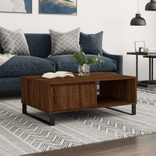 vidaXL barna tölgyszínű szerelt fa dohányzóasztal 90 x 60 x 35 cm bútor