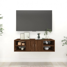 vidaXL barna tölgyszínű szerelt fa fali polc 104 x 30 x 29 cm bútor