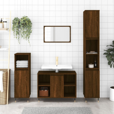 vidaXL barna tölgyszínű szerelt fa fürdőszobaszekrény 30x30x100 cm fürdőszoba bútor