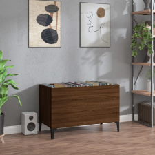 vidaXL barna tölgyszínű szerelt fa hanglemezszekrény 74,5x38x48 cm bútor