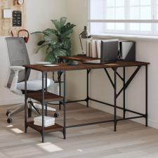 vidaXL barna tölgyszínű szerelt fa íróasztal 139x139x75 cm íróasztal