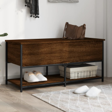 vidaXL barna tölgyszínű szerelt fa tárolópad 100 x 42,5 x 47 cm bútor