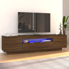 vidaXL barna tölgyszínű TV-szekrény LED-lámpákkal 160x35x40 cm bútor