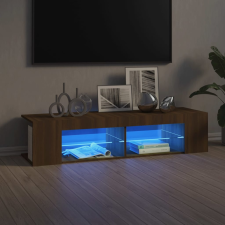 vidaXL barna tölgyszínű TV-szekrény LED-világítással 135 x 39 x 30 cm bútor