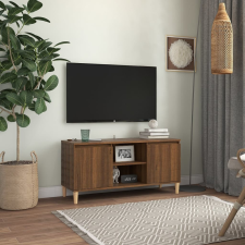 vidaXL barna tölgyszínű TV-szekrény tömör falábakkal 103,5x35x50 cm bútor