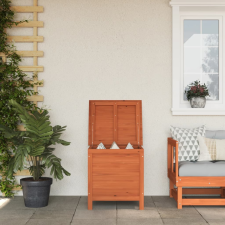 vidaXL barna tömör fenyőfa kerti tárolóláda 50x49x56,5 cm kerti tárolás