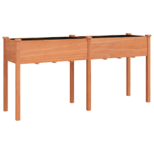 vidaXL barna tömör fenyőfa kerti ültetőláda béléssel 161x45x76 cm (364237) kerti tárolás